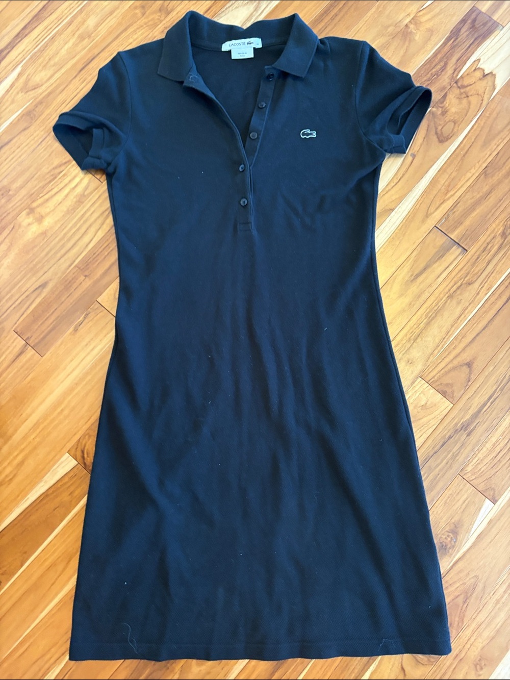 Lacoste Black Polo Shirt Dress